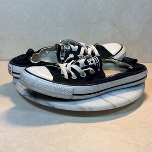 Converse Chuck Taylor All Star Shoreline Slip On Black White Women's 10 Casual